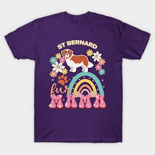 St Bernard Fur Mama, St Bernard For Dog Mom, Dog Mother, Dog Mama And Dog Owners T-Shirt